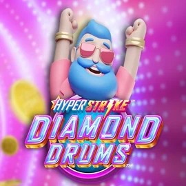 Hyper Strike Diamond Drums slot logo by Gameburger Studios at WildHub Casino