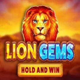 Lion Gems Hold and Win slot logo by Playson at WildHub Casino